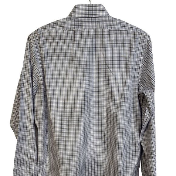 Brooks Brothers Mens size neck 15  Small Blue white plaid button up shirt - Picture 8 of 11